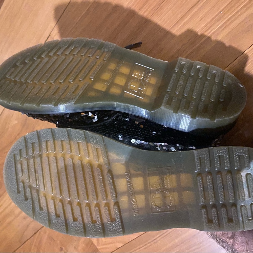 Unique 2-Sides Black/Silver Sequin Dr. Martens - image 2